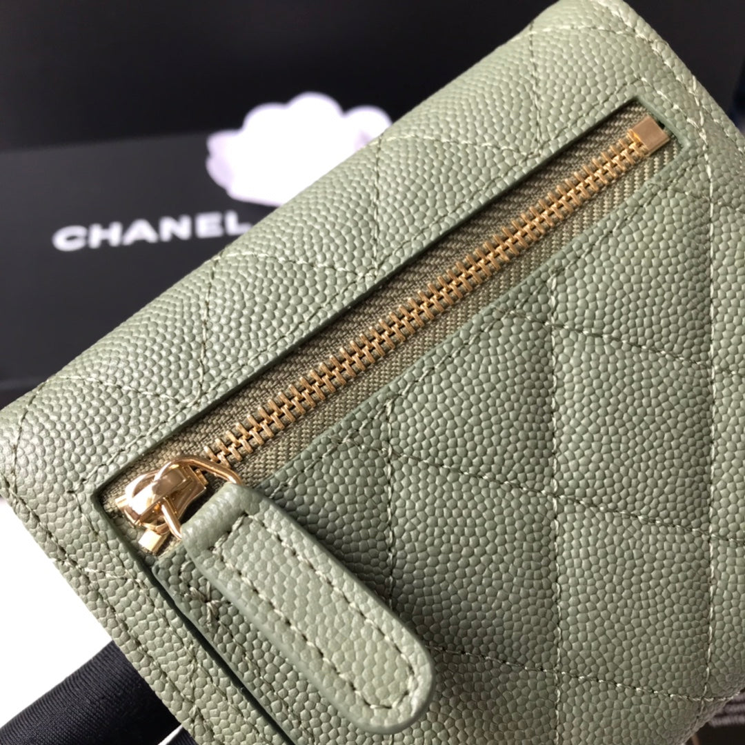 Chanel Elegant Leather Bifold Wallet