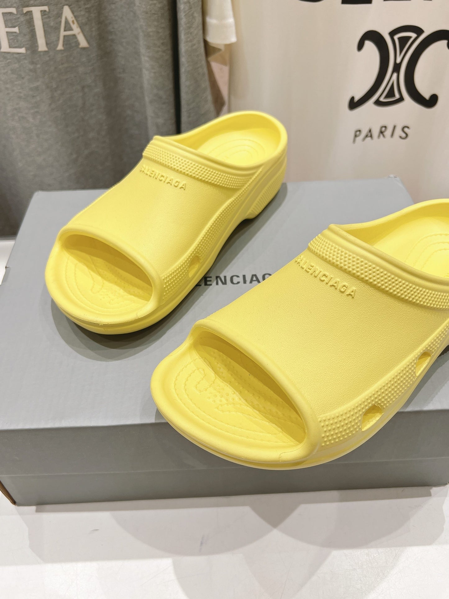 Balenciaga Elevated Rubber Stroll Slippers