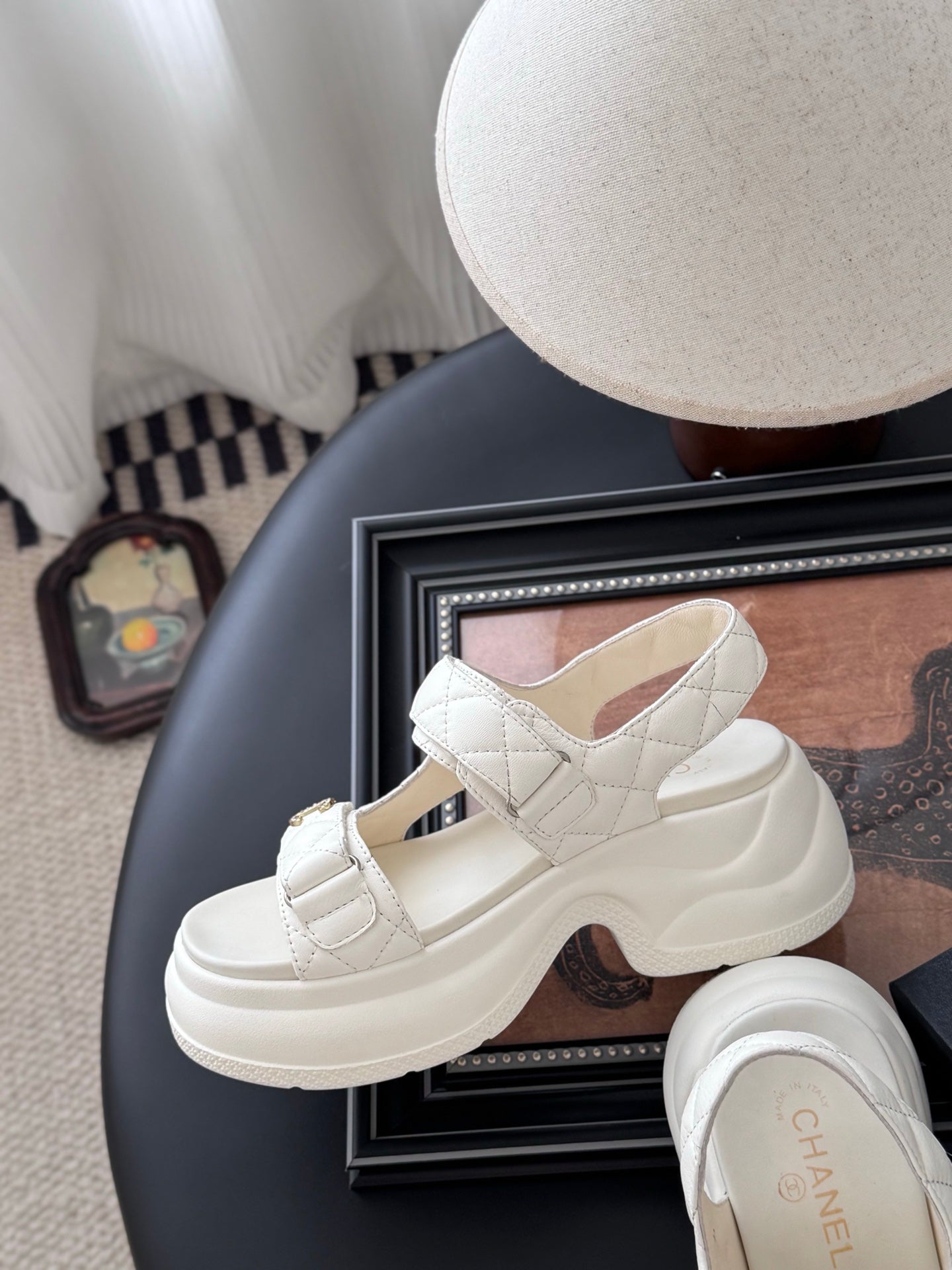 Chanel Timeless Elegance Leather Sandals