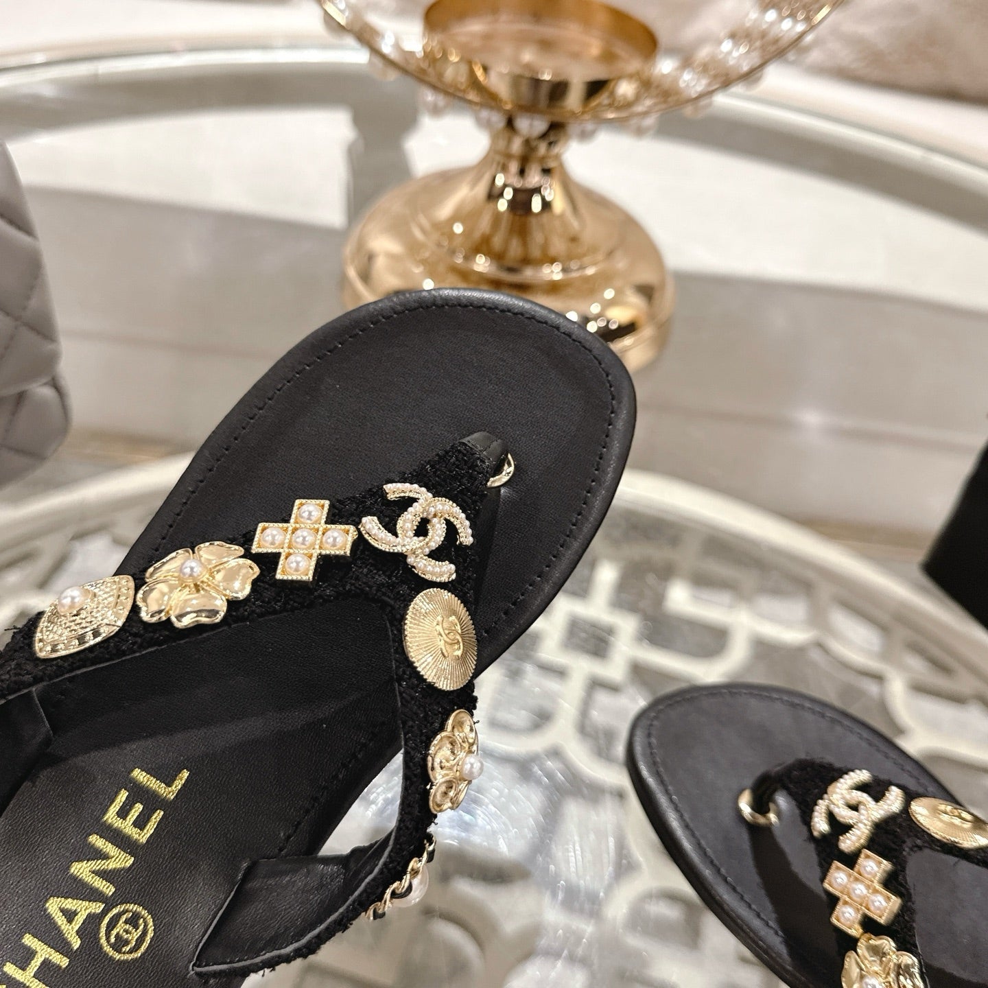 Chanel Golden Elegance Strappy Sandals