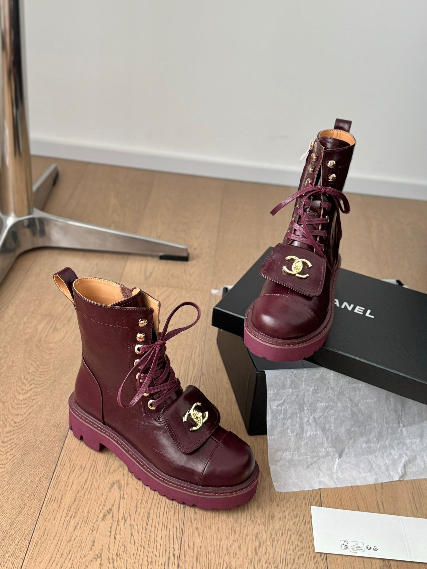 Chanel Tatum Luxe Combat Boots