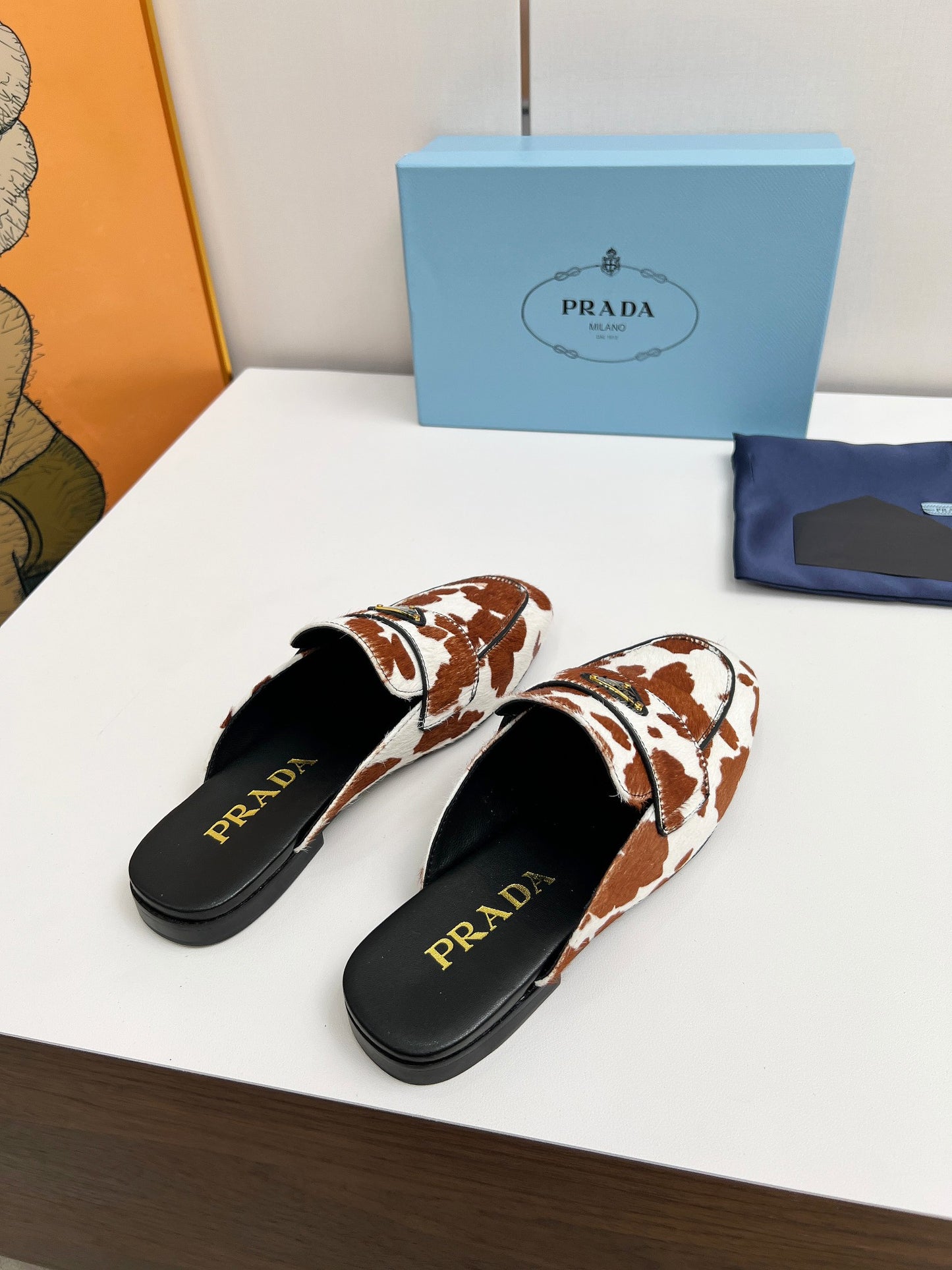 Prada Opulent Leather Mules