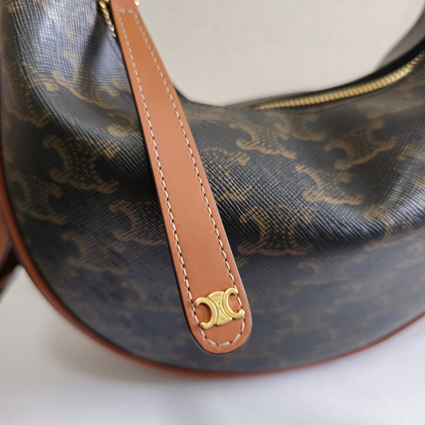 Celine Teen Lulu Bag in Triomphe Canvas and Calfskin