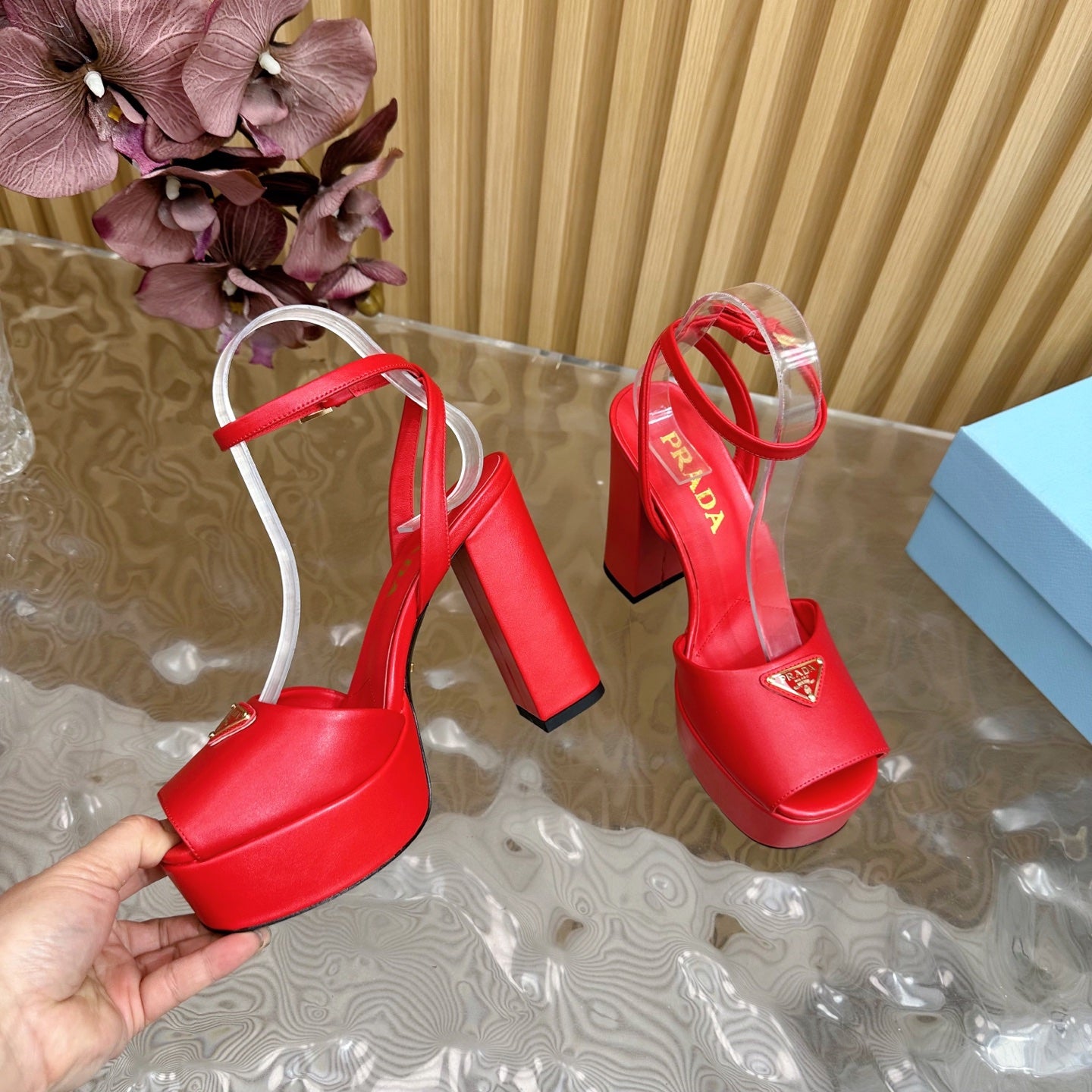 Prada Elegance Buckle Heels