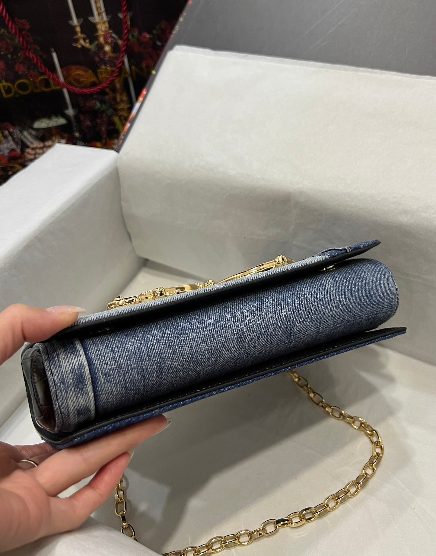 Dolce & Gabbana Thom Browne  Mrs. Thom Leather Shoulder Bag | Black | FARFETCH IL