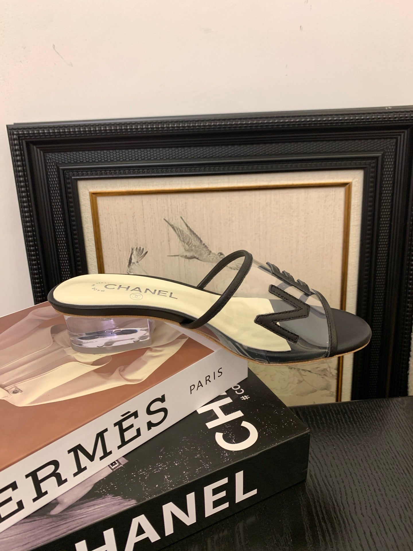 Chanel Timeless PVC Logo Slides