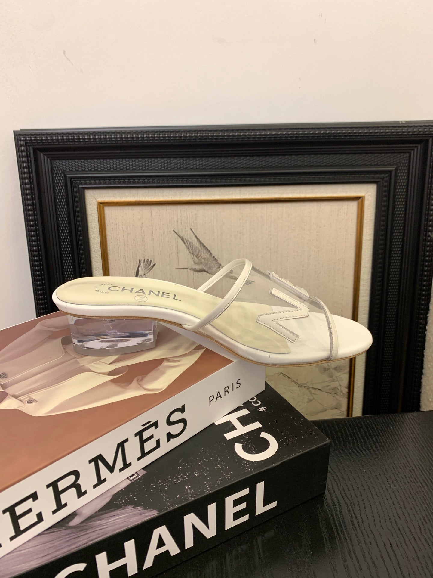 Chanel Timeless PVC Logo Slides