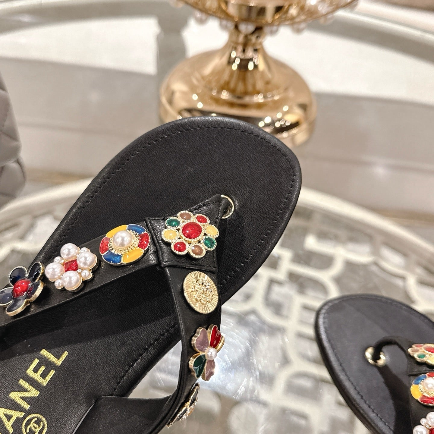 Chanel Golden Elegance Strappy Sandals