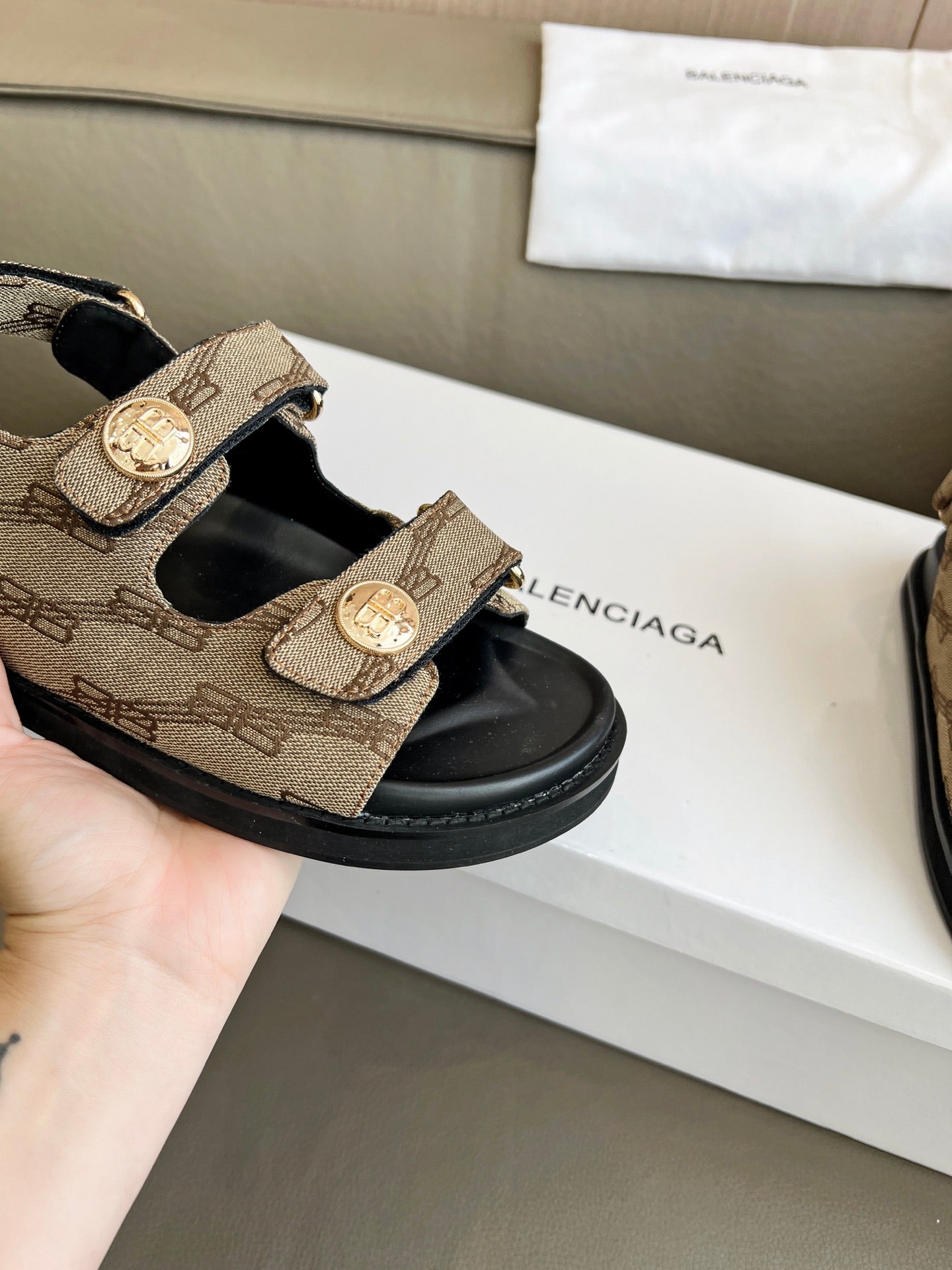 Balenciaga Chunky Luxe Slide-In Slippers