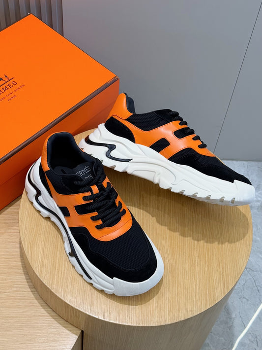 Hermes Elegance High-Top Platform Sneakers