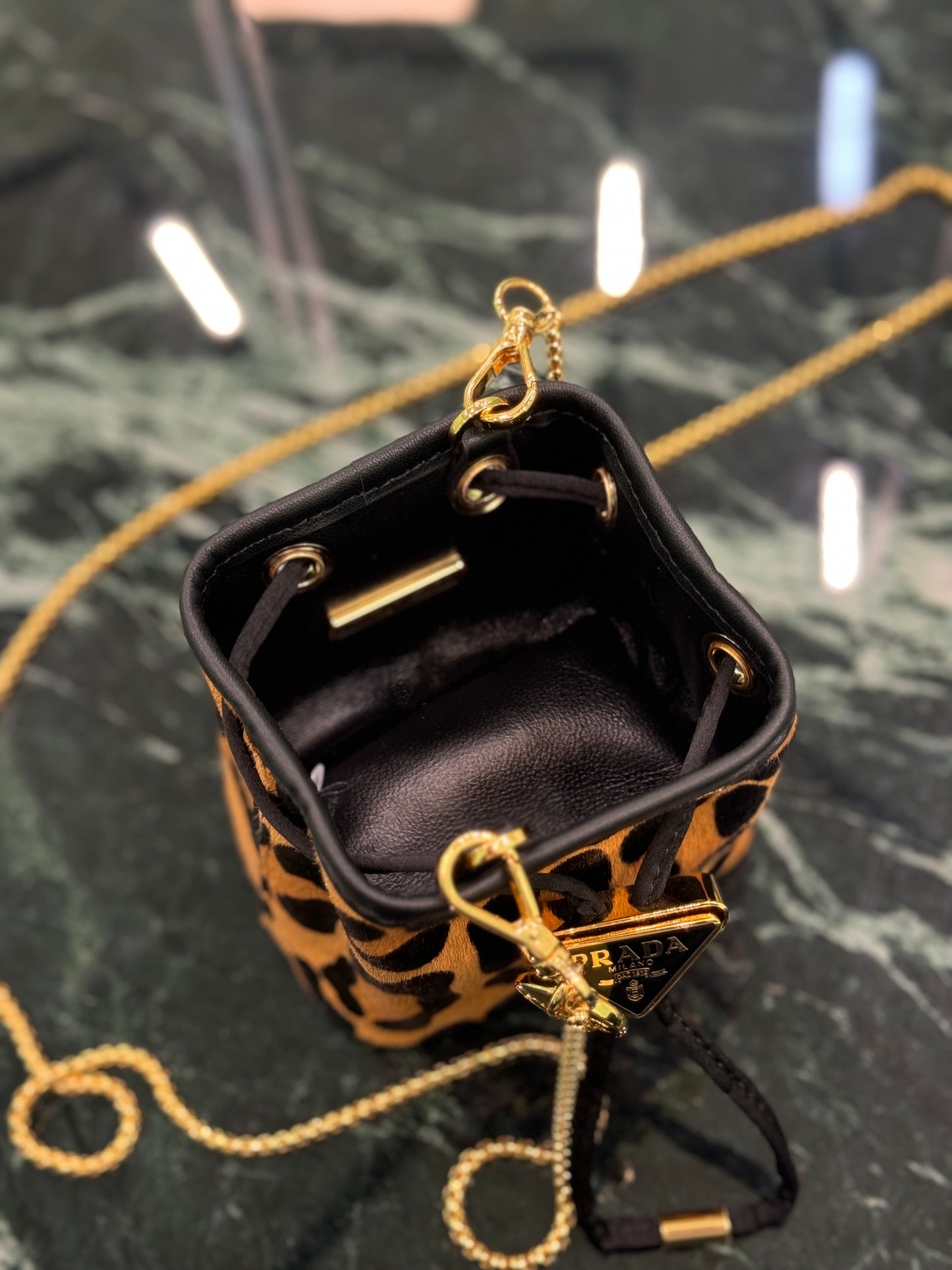 Prada Enameled Elegance Mini Satchel