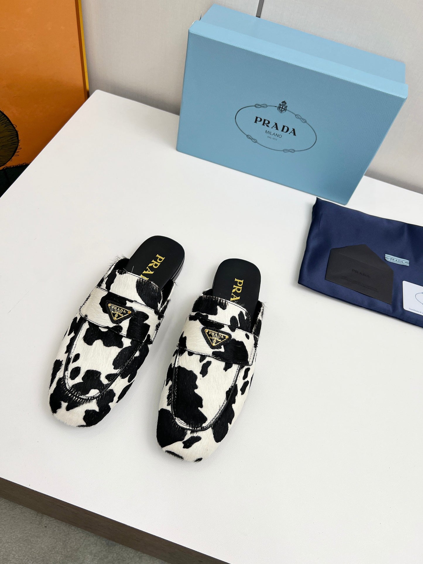 Prada Opulent Leather Mules