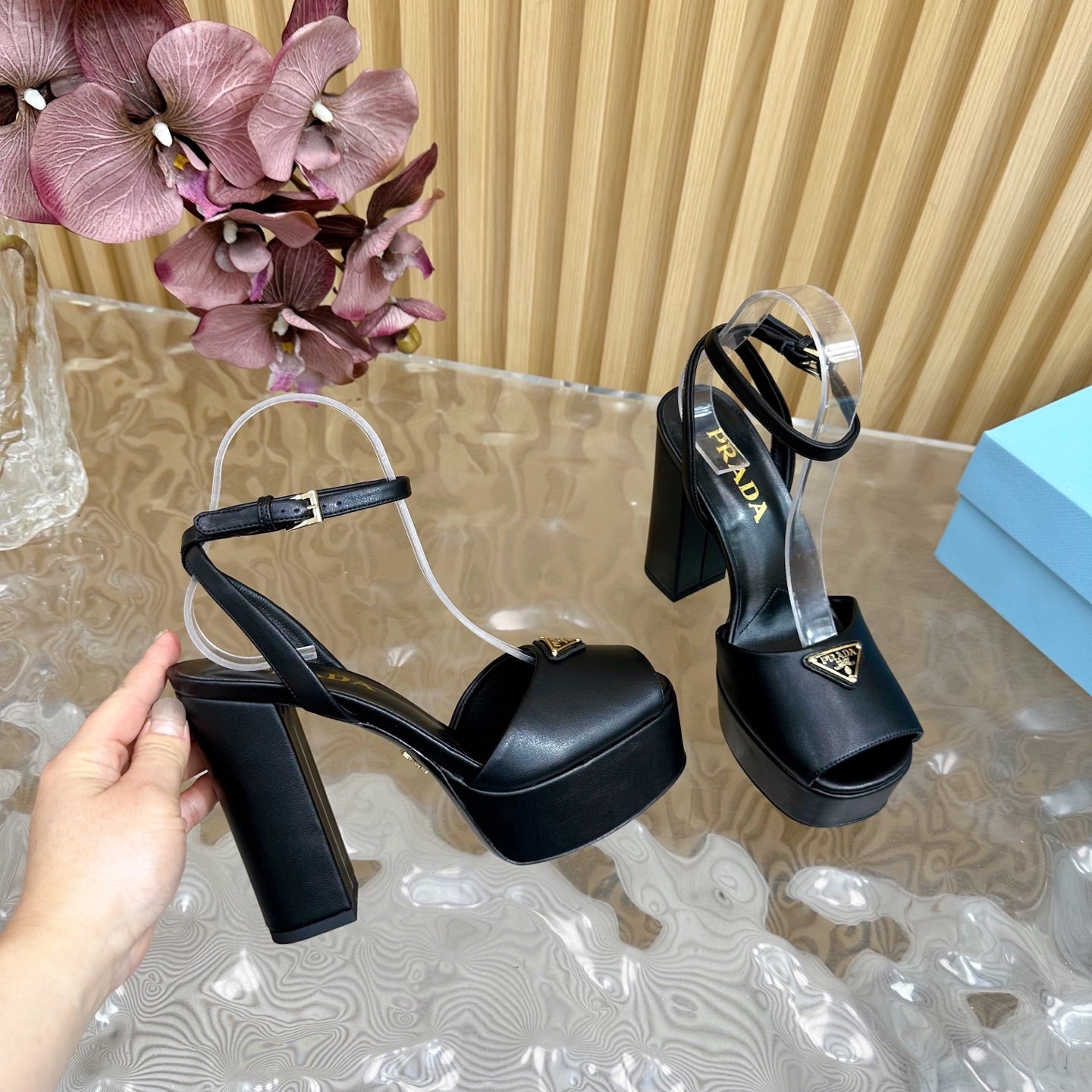 Prada Elegance Buckle Heels