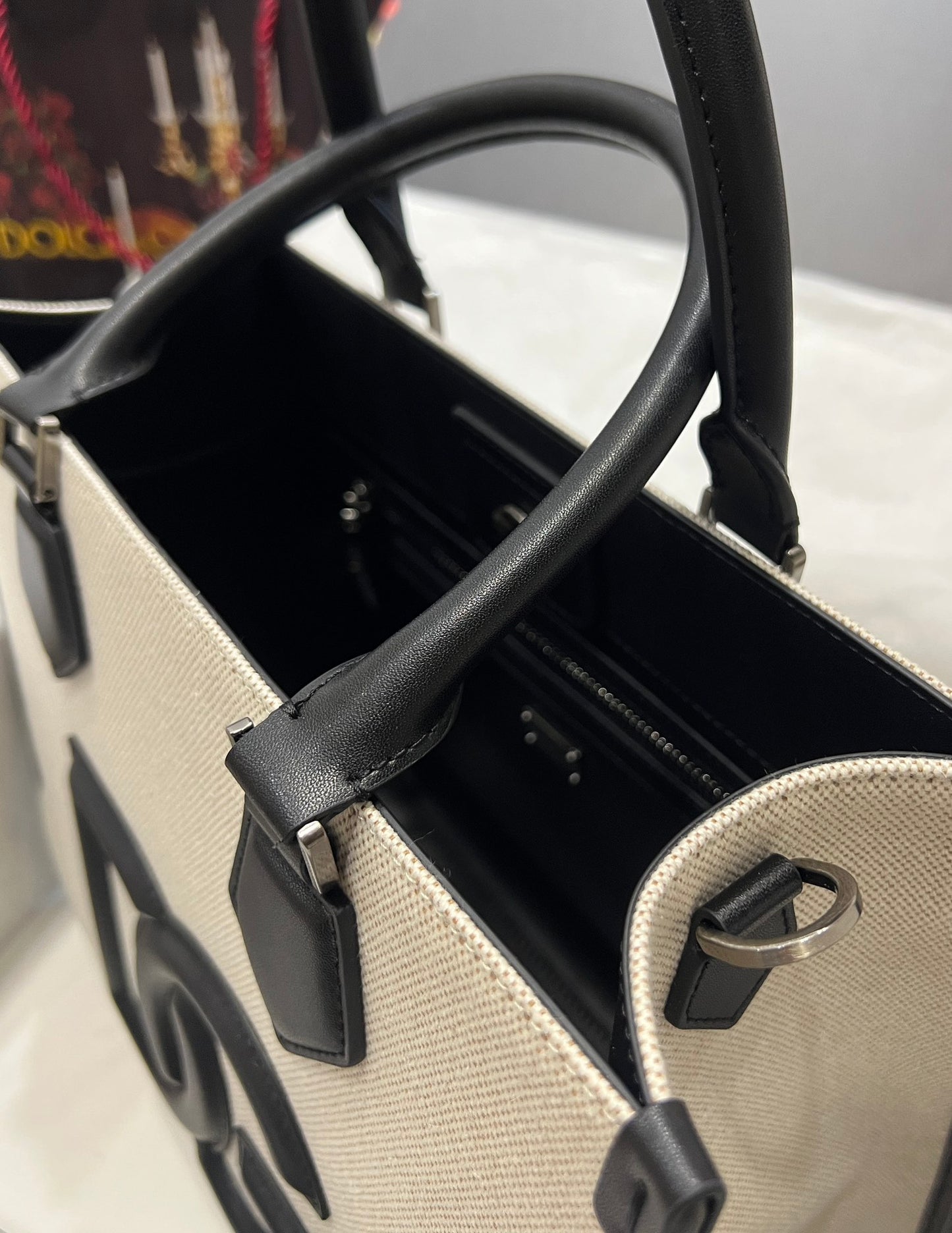 Dolce & Gabbana DG Logo Canvas Shopper Tote Bag