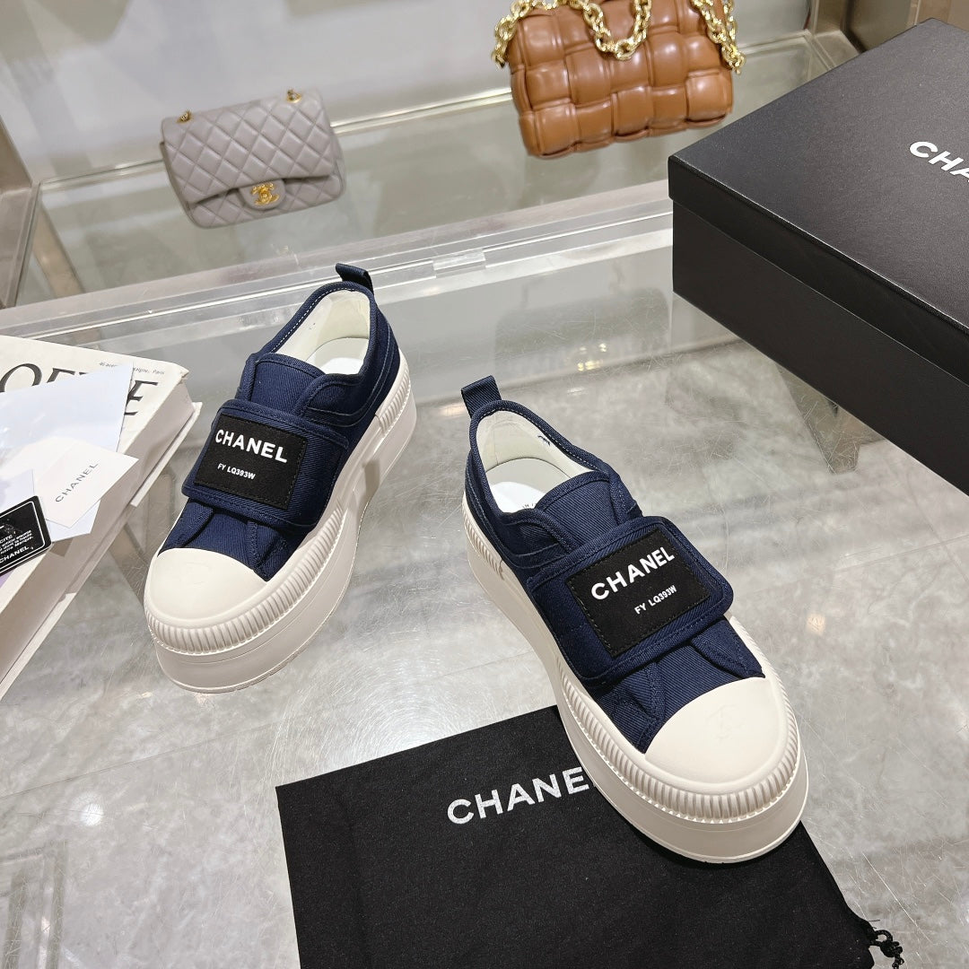 Chanel Velvet Stroll Sneakers