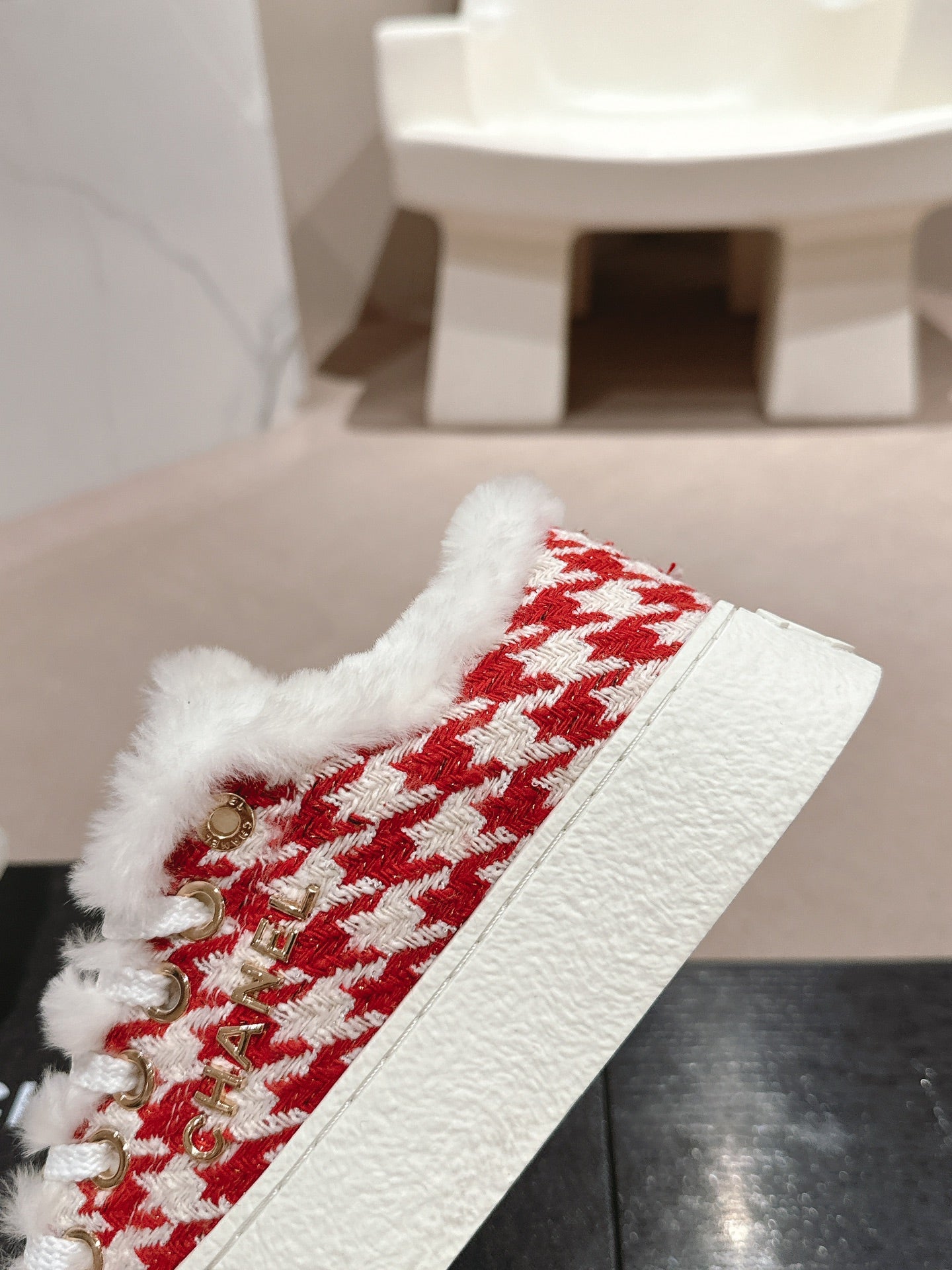 Chanel Elegant Terry Slide Slippers