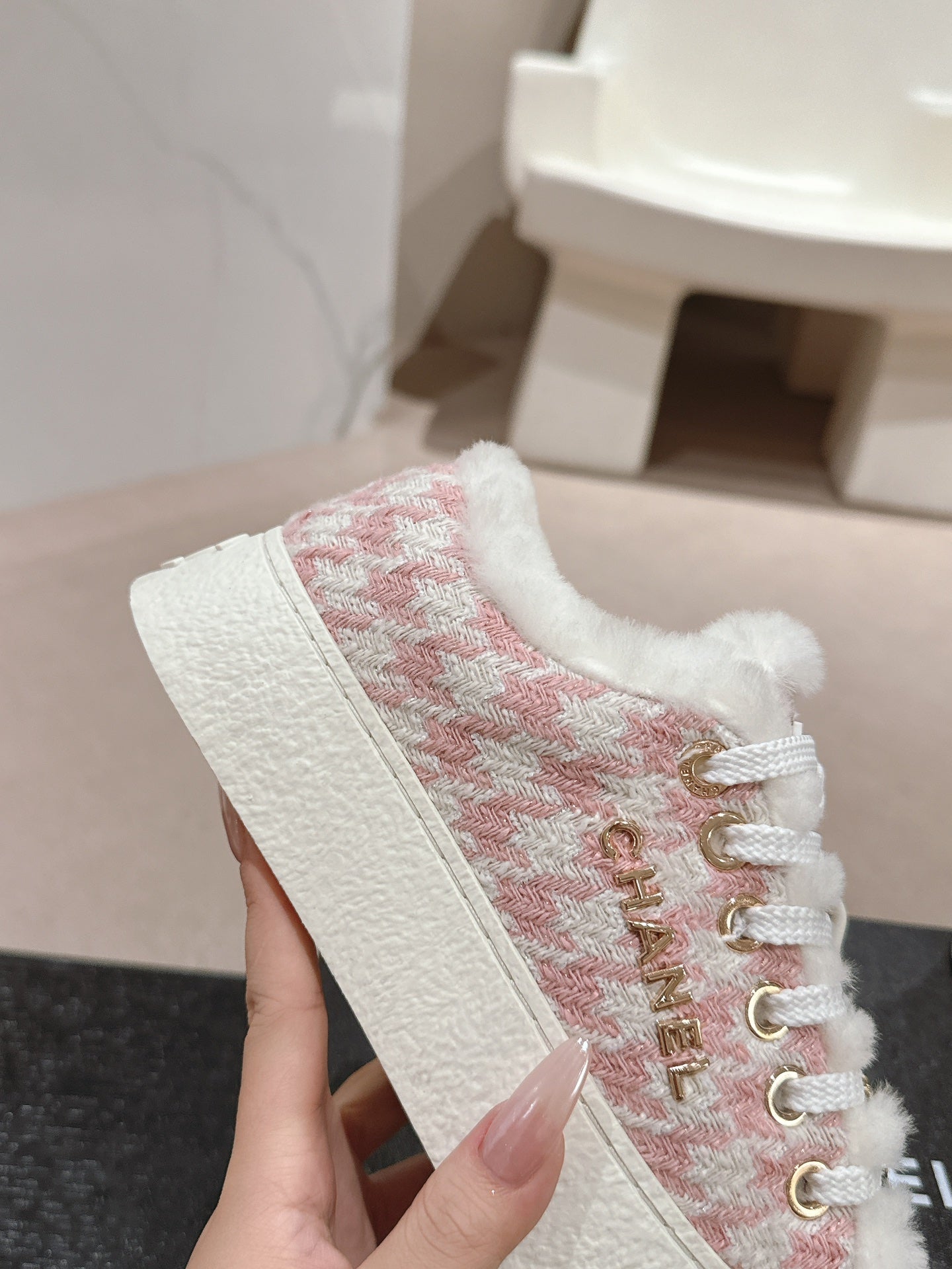 Chanel Elegant Terry Slide Slippers