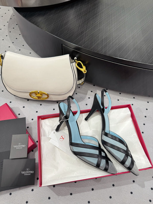 Valentino Rouge Éclat Slingback Heels