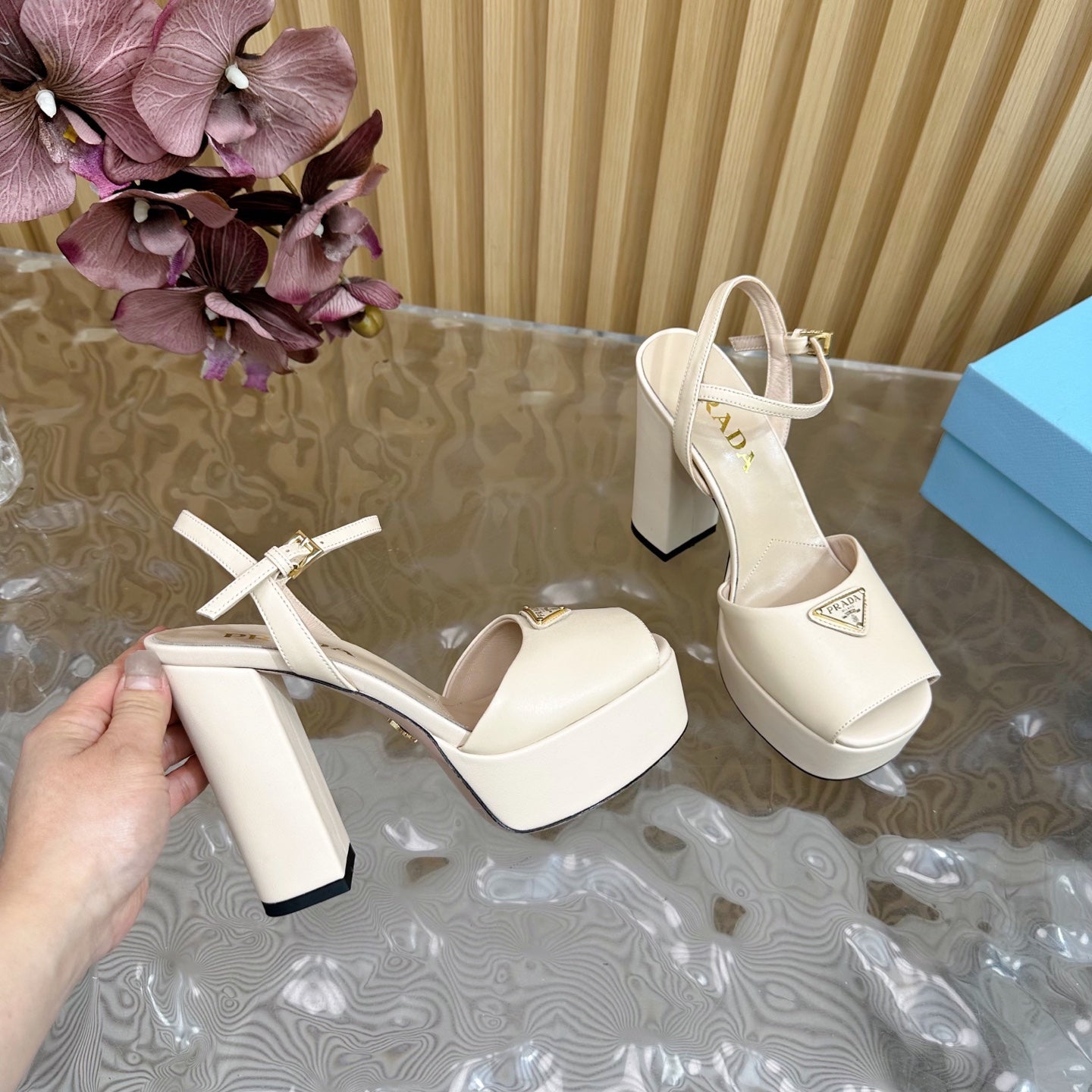 Prada Elegance Buckle Heels