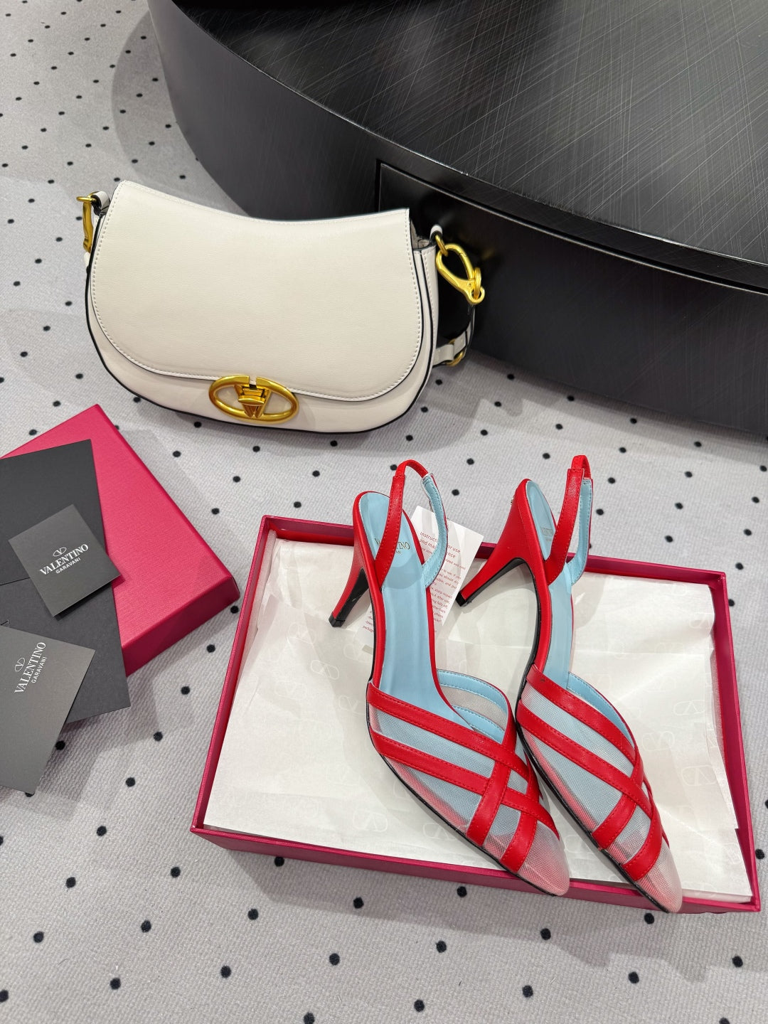 Valentino Rouge Éclat Slingback Heels