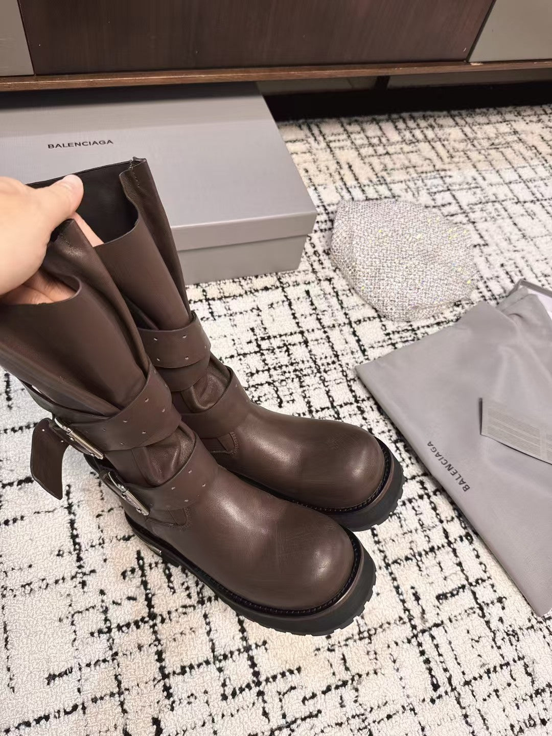 Balenciaga Urban Stroll Biker Boots