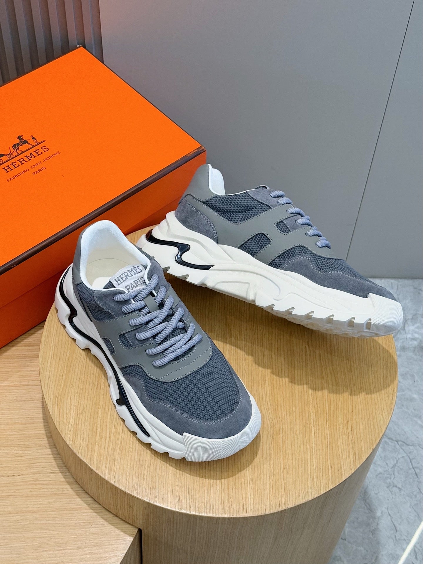 Hermes Elegance High-Top Platform Sneakers