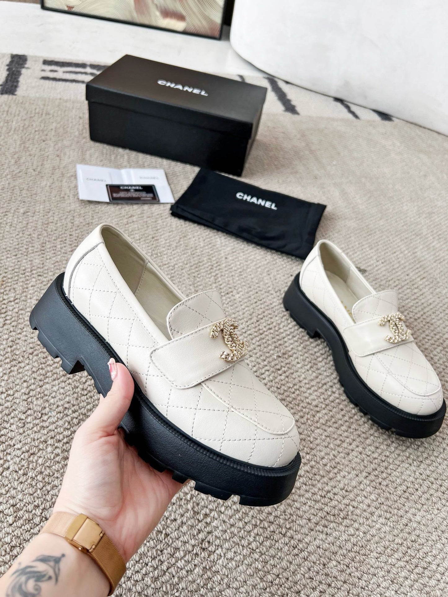 Chanel Elegance Lambskin Moccasins