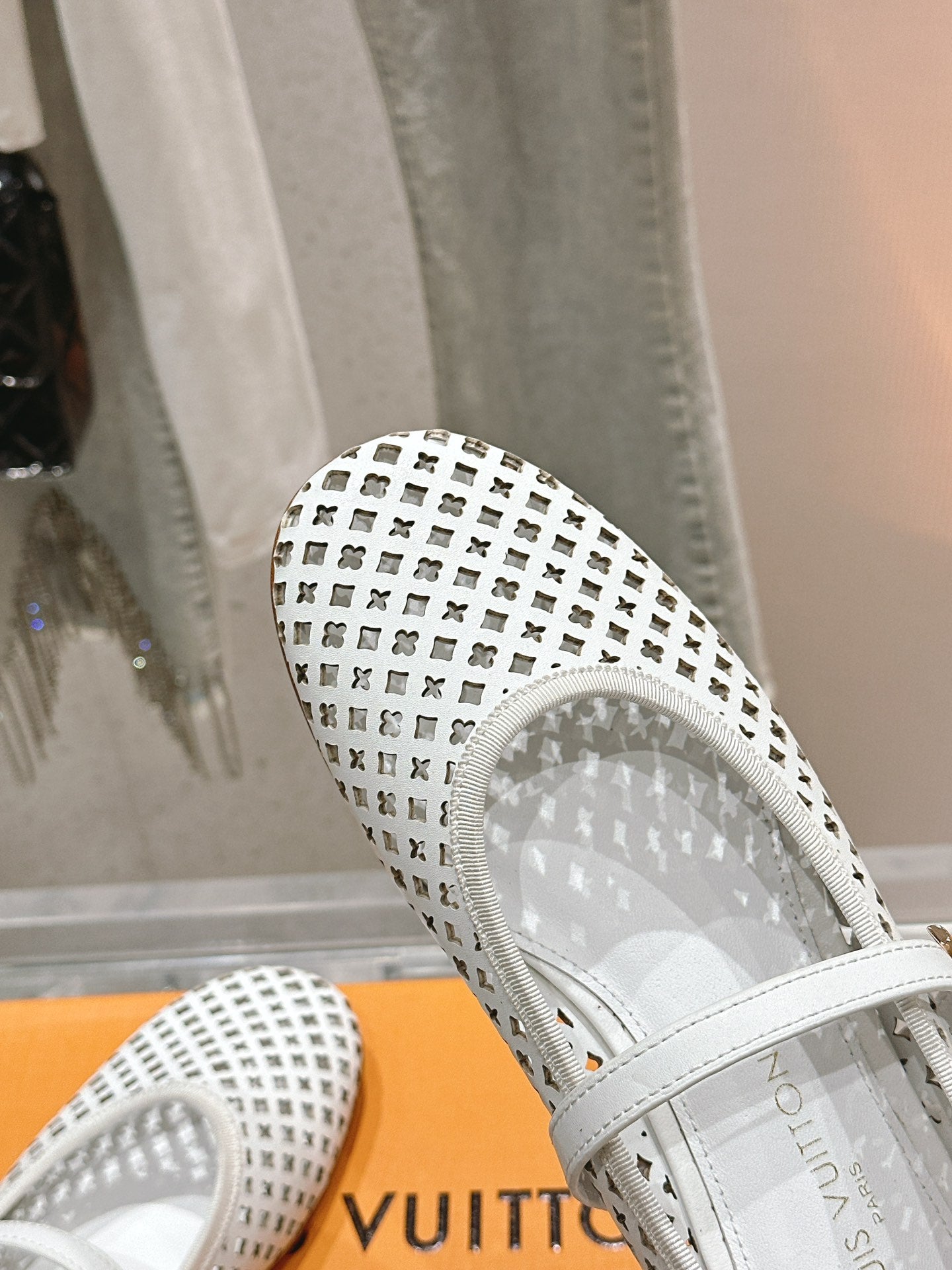 Louis Vuitton Low-Heeled Perforated Flats