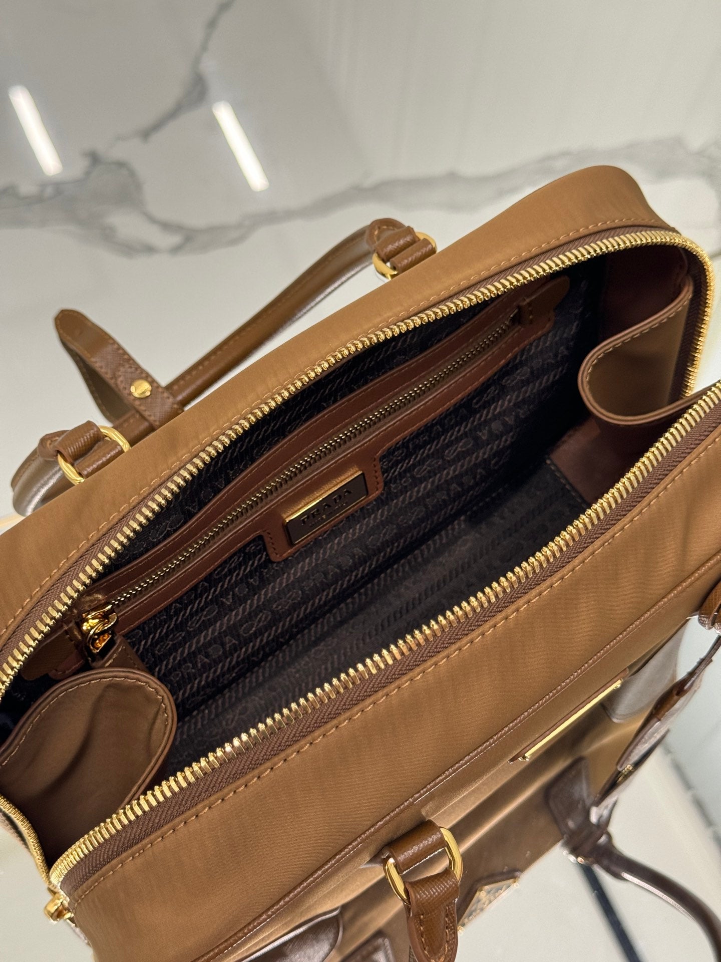 Prada Opulent Elegance Leather Tote