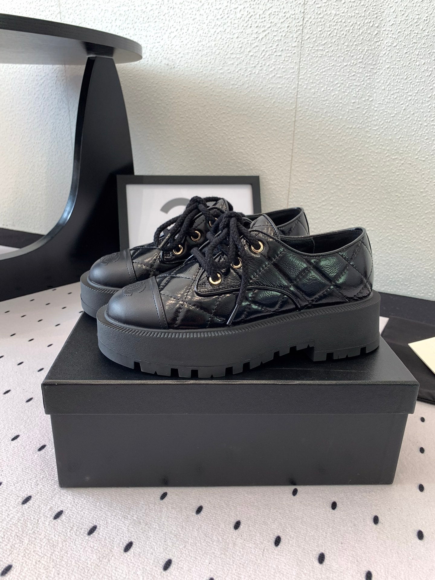 Chanel Elegant Perforated Suede Ankle Boots