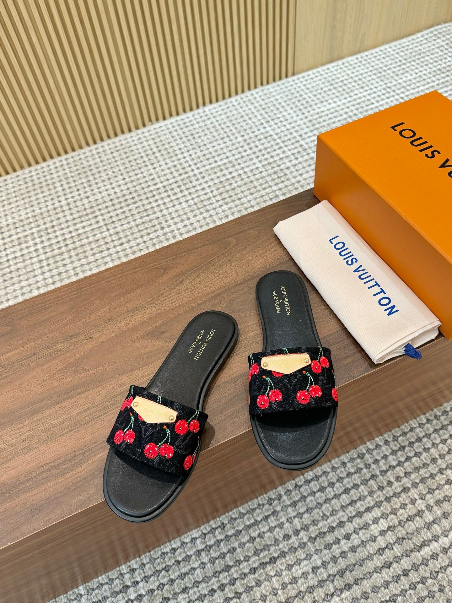 Louis Vuitton Elegance Strappy Leather Slides