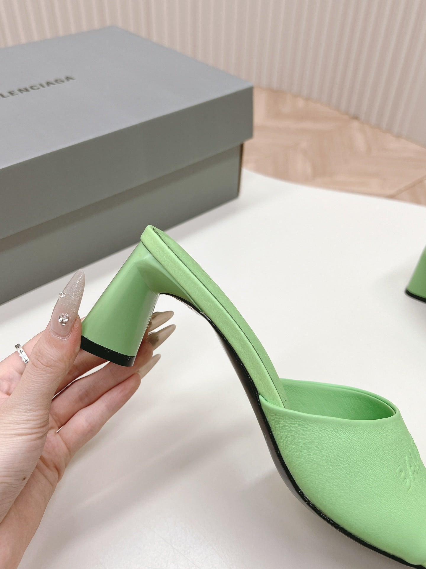 Balenciaga Luxe Stroll Lambskin Sandals