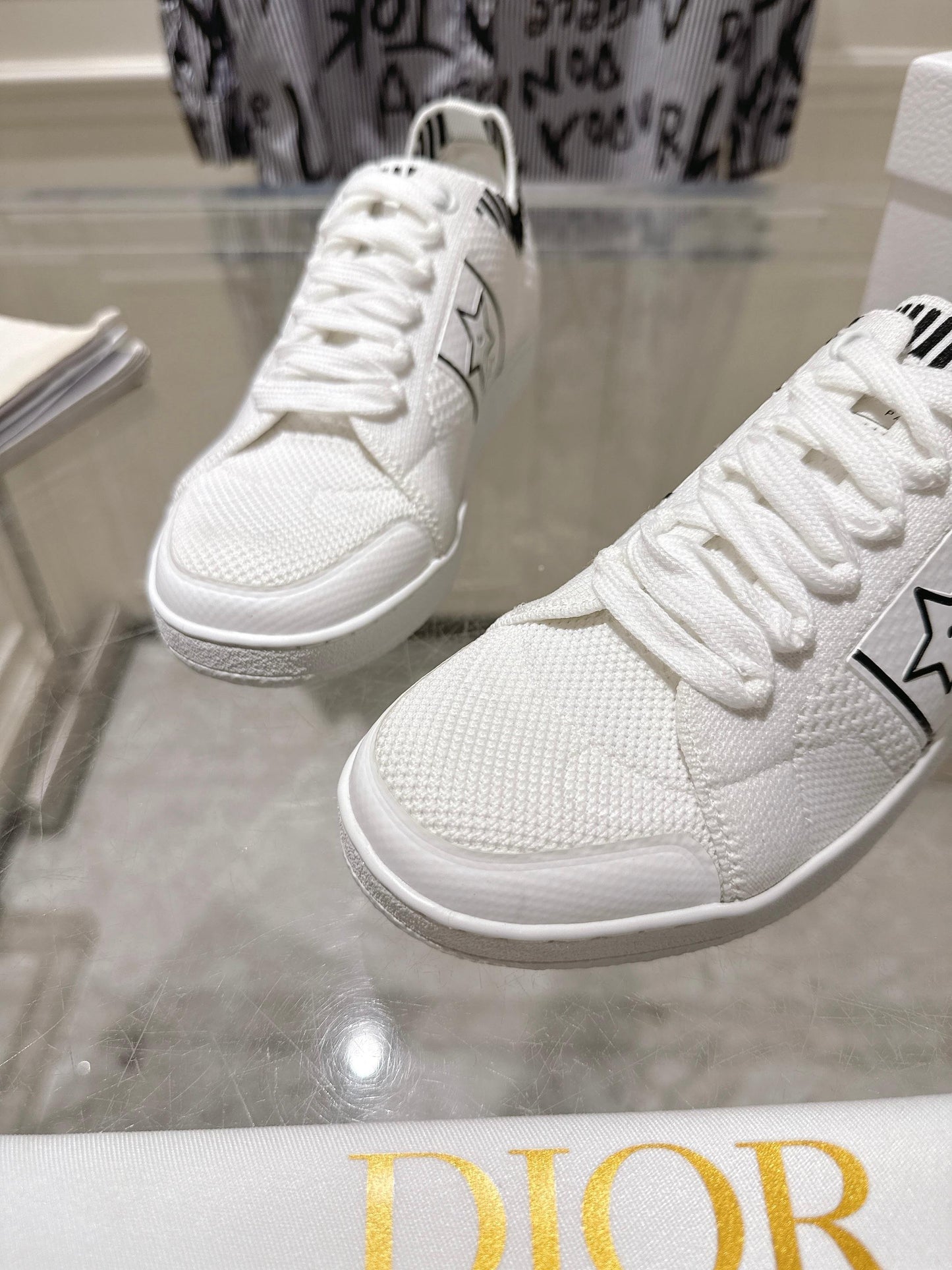 Dior Elegant Knit Platform Sneakers