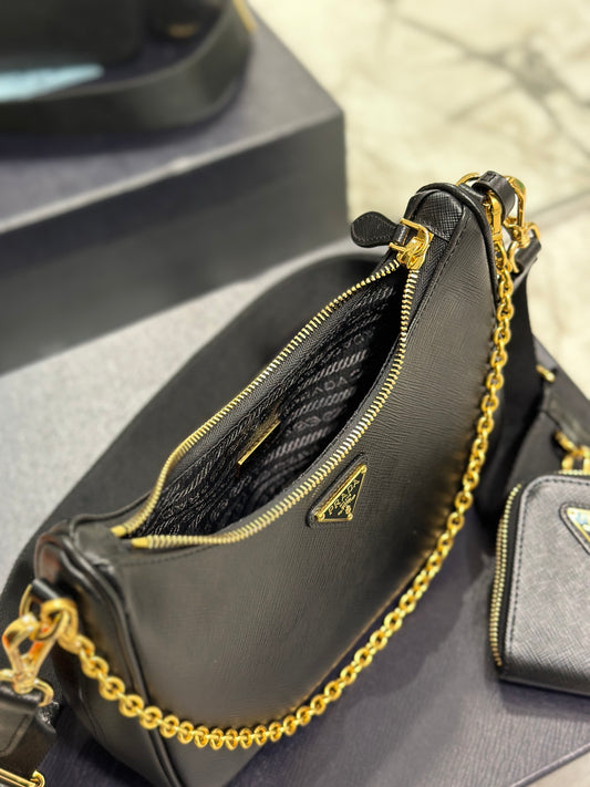 Prada Timeless Ardesia Saffiano Luxe Bag
