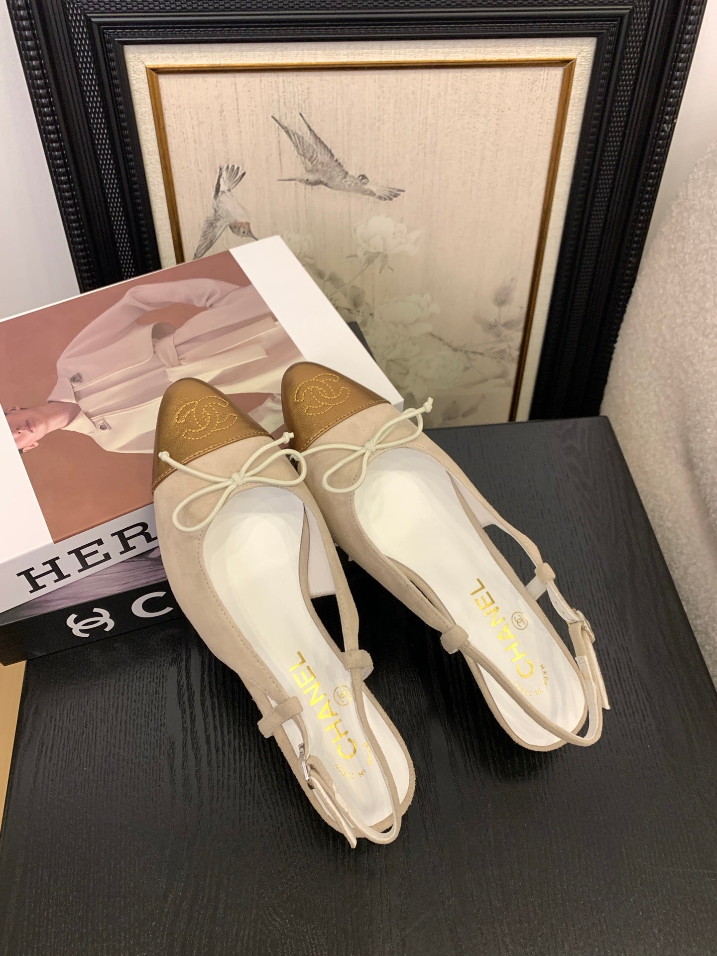 Chanel Elegant Slingback Ballet Flats