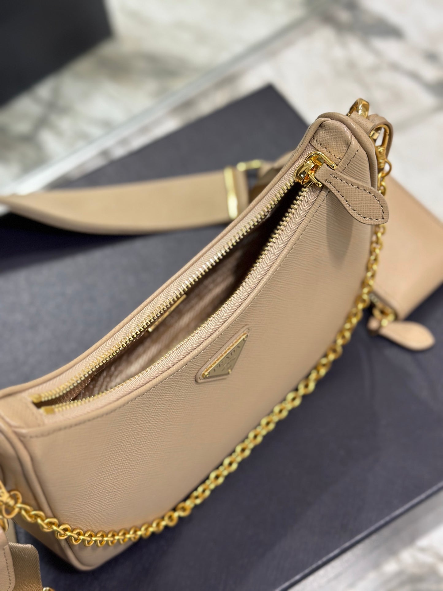 Prada Timeless Ardesia Saffiano Luxe Bag