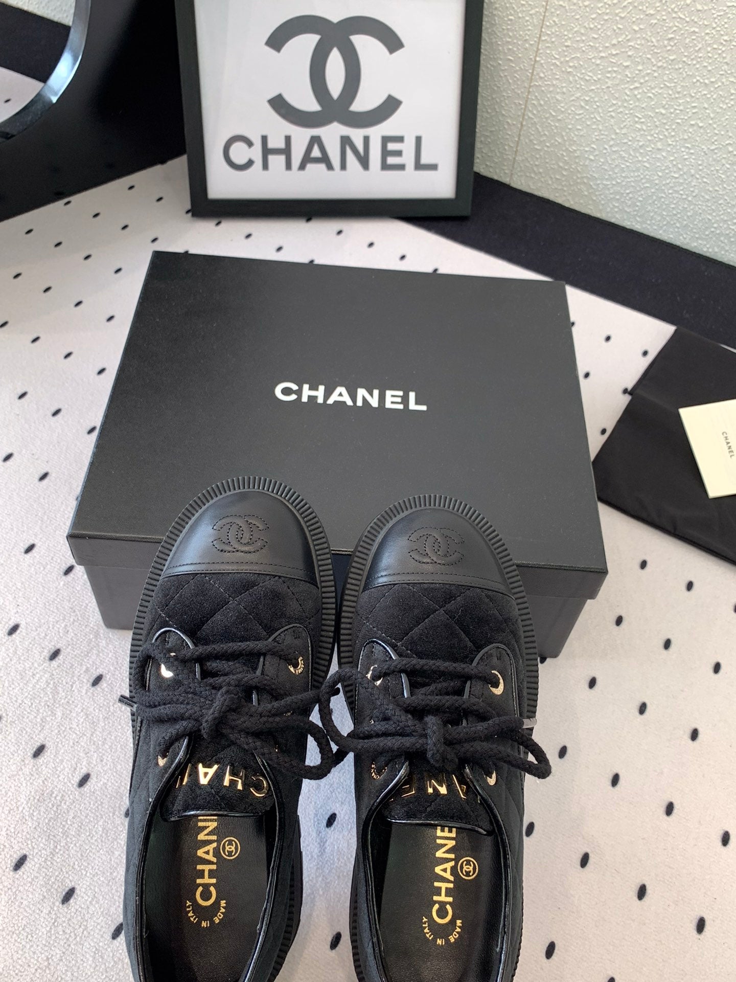 Chanel Elegant Perforated Suede Ankle Boots