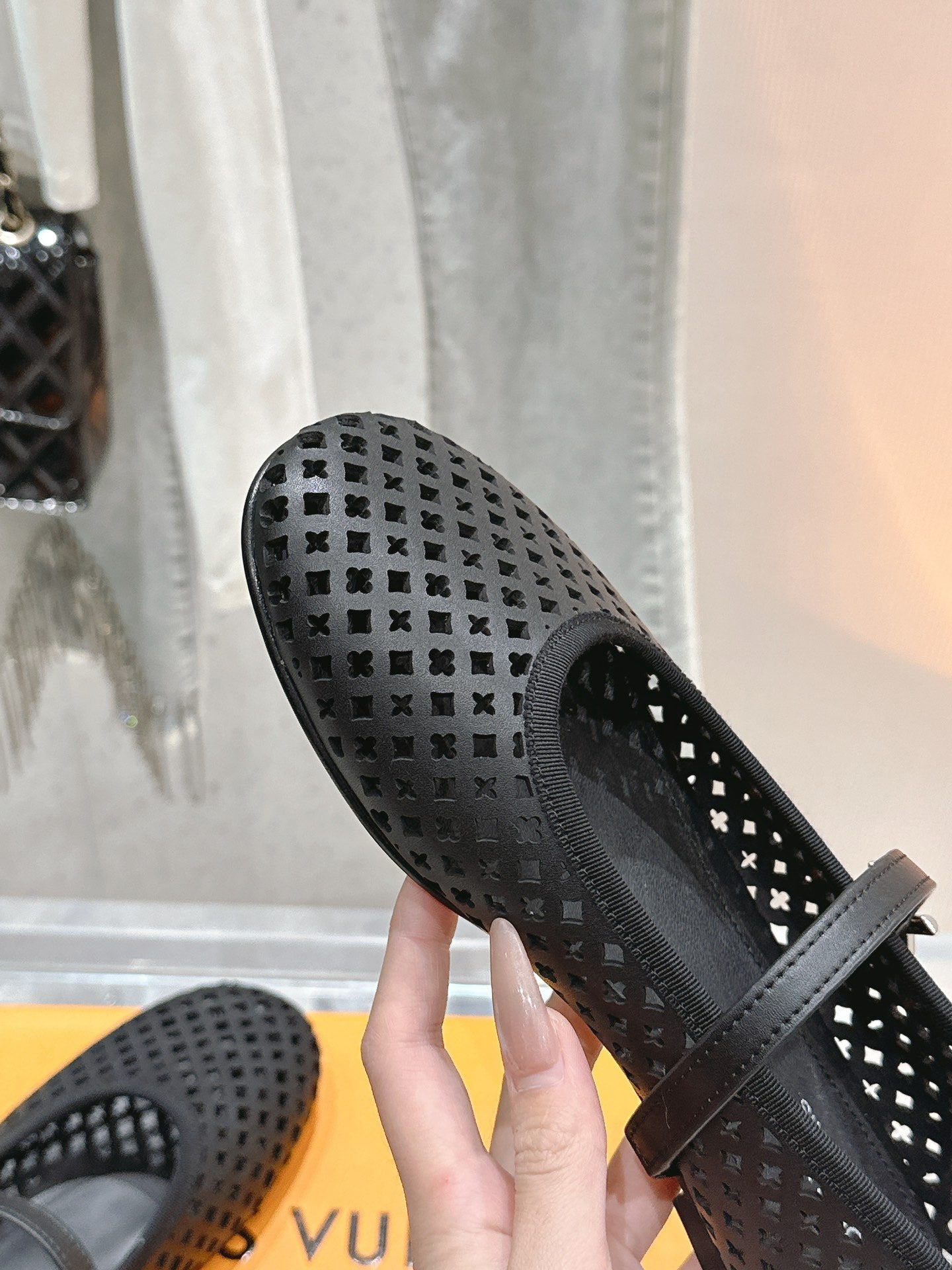 Louis Vuitton Low-Heeled Perforated Flats