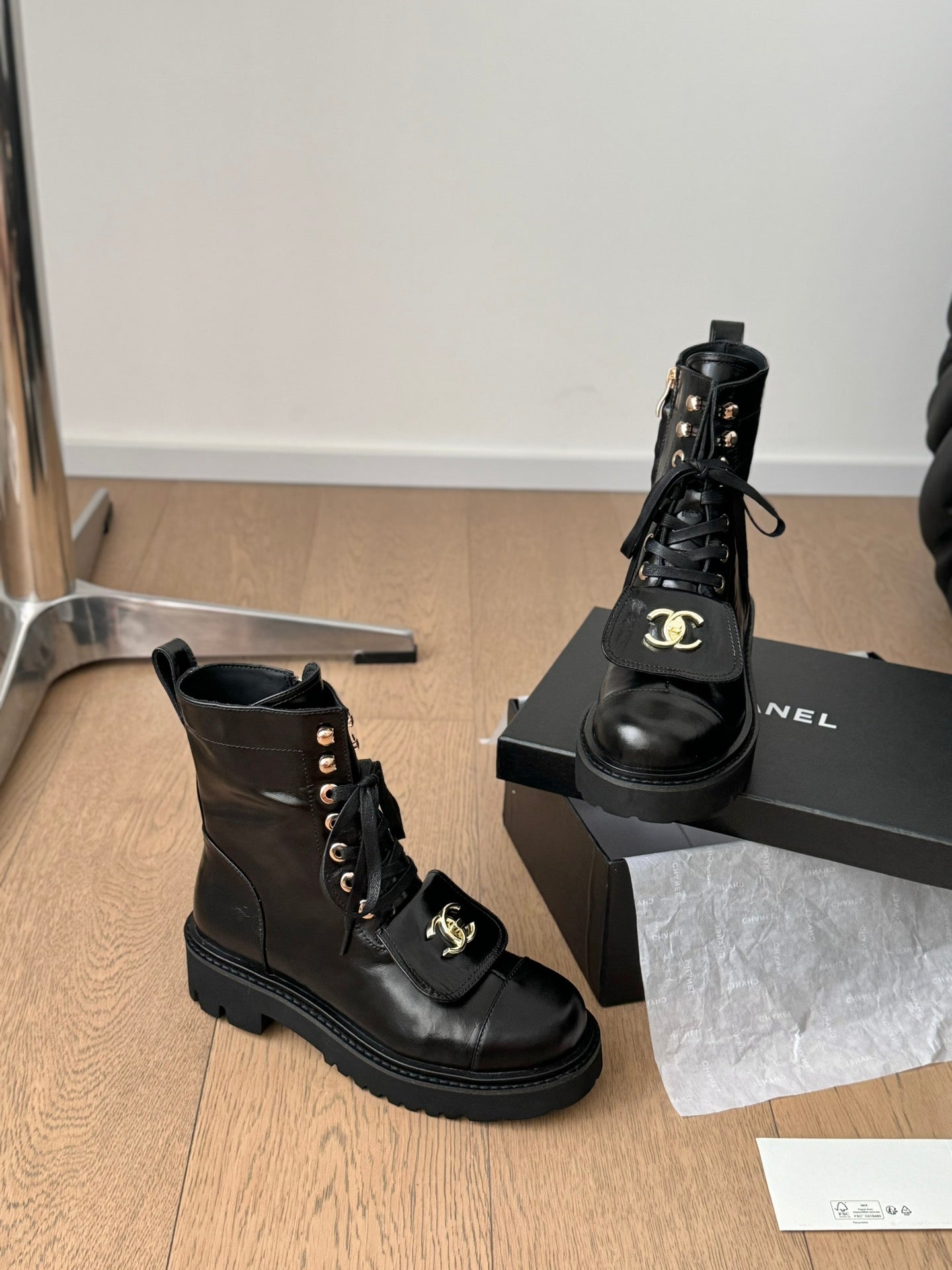Chanel Tatum Luxe Combat Boots