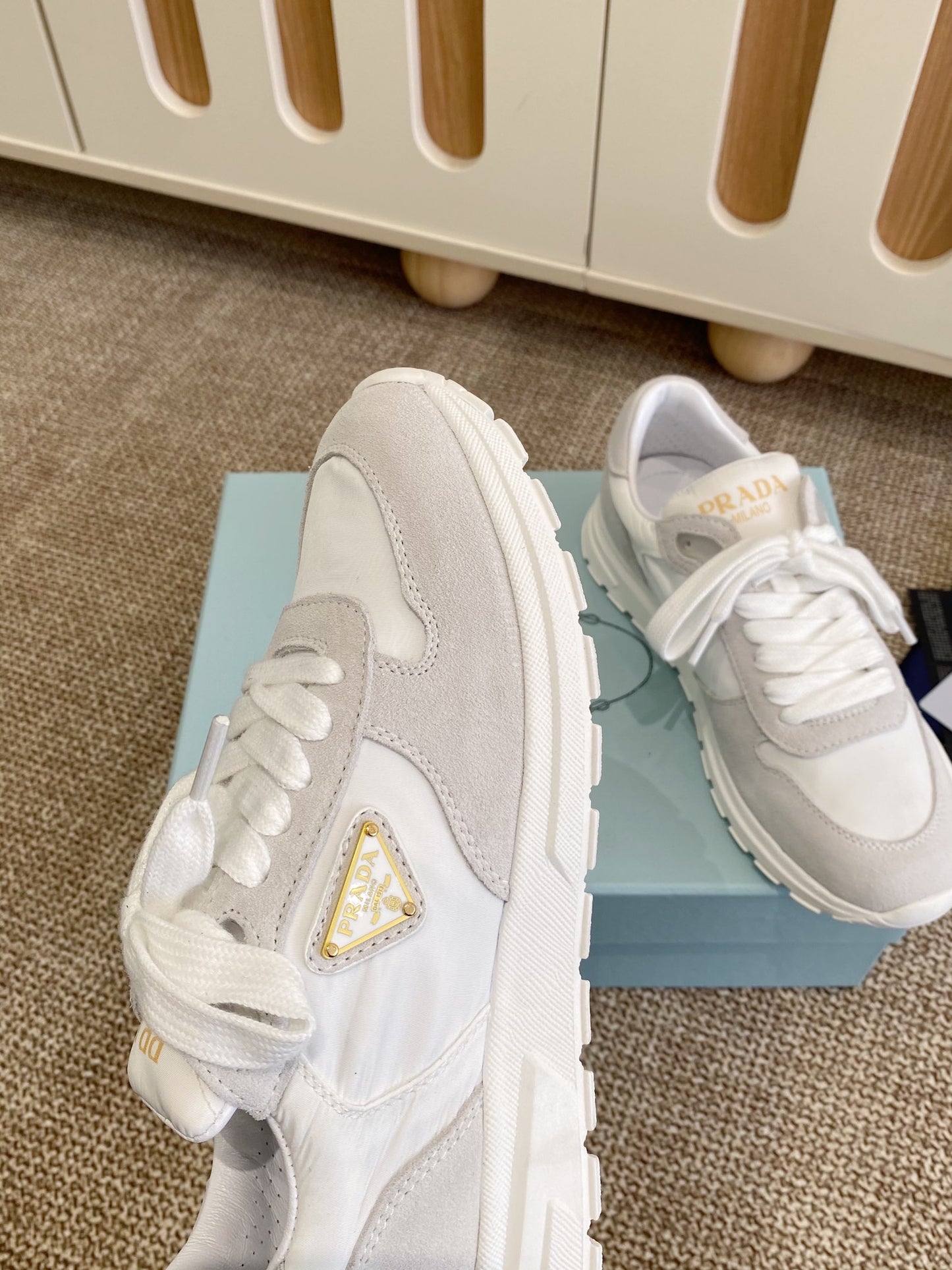 Prada Sleek Canvas Lace-Ups