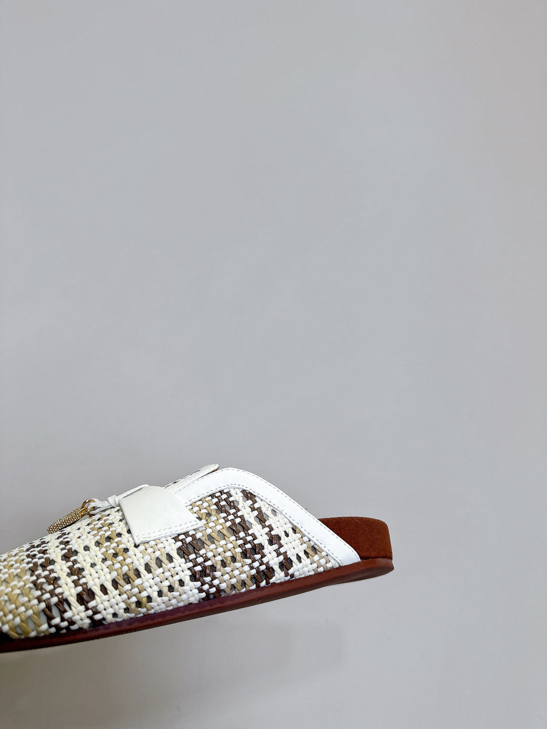 Loro Piana Raffia Tweed Elegance Slides