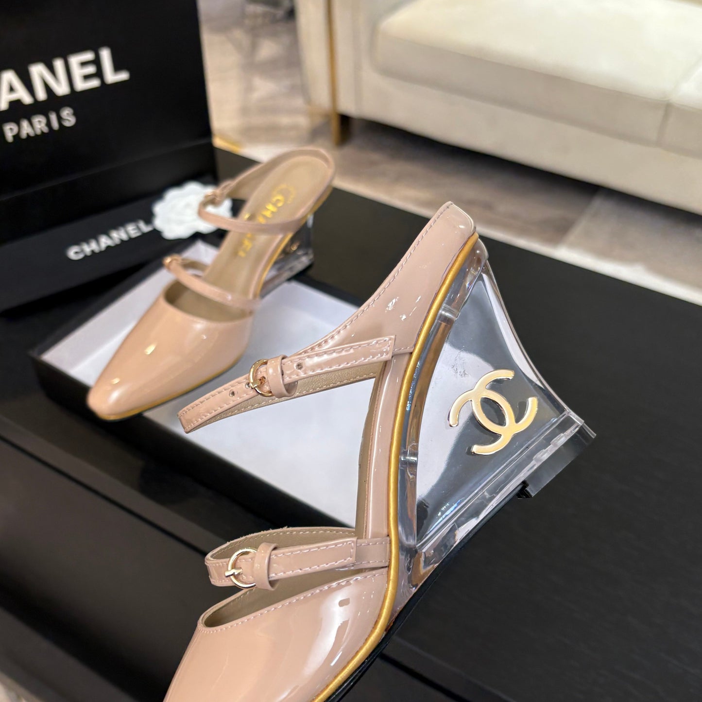 Chanel Elegance Elevated Leather Heels