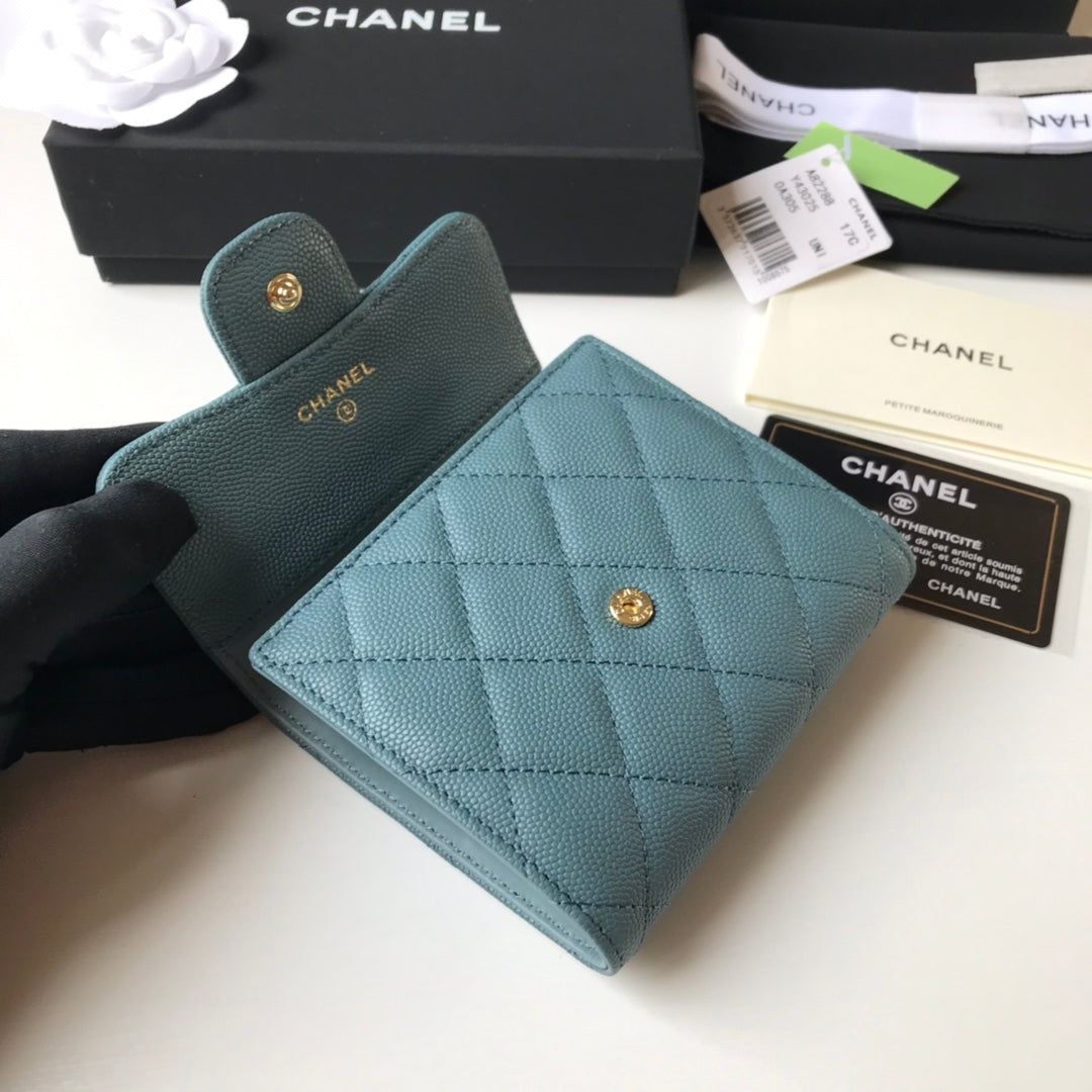 Chanel Elegant Leather Bifold Wallet