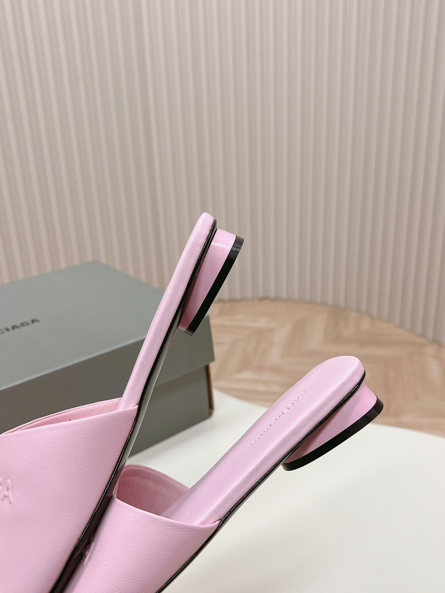 Balenciaga Luxe Stroll Lambskin Sandals