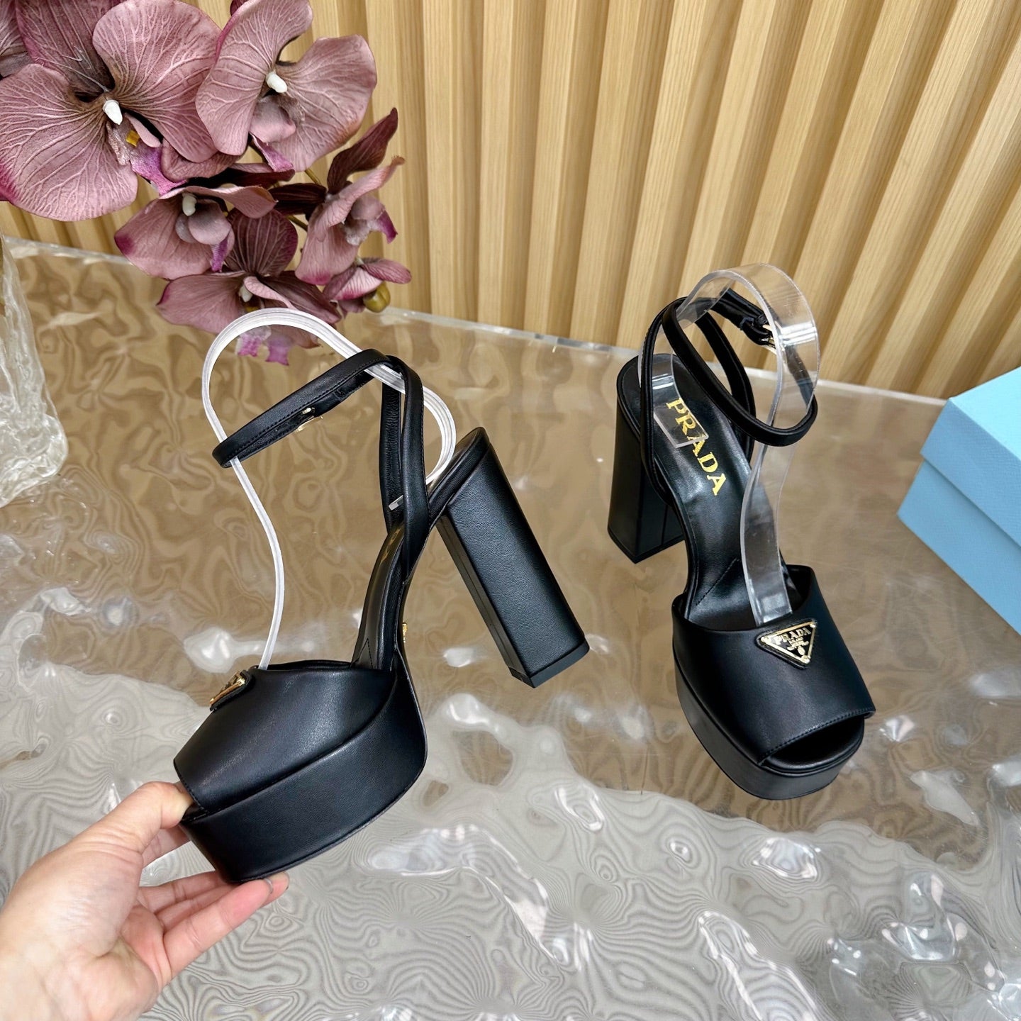 Prada Elegance Buckle Heels