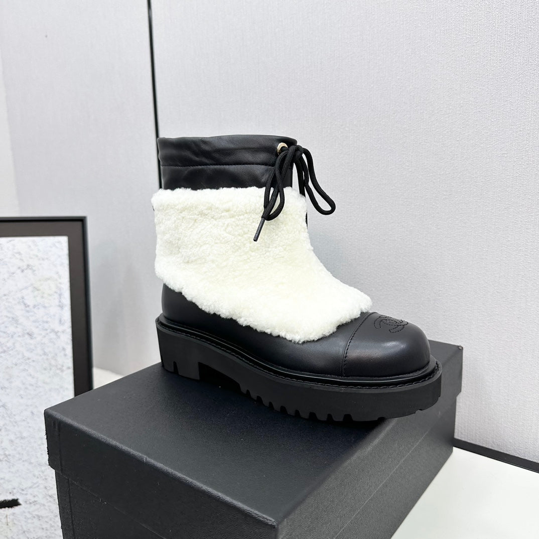 Chanel Plush Shearling Wanderlust Boots