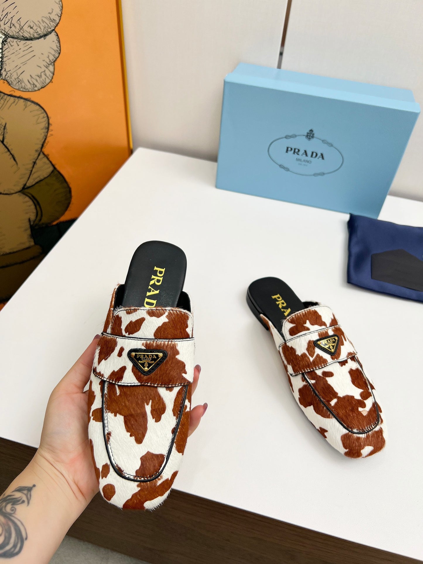 Prada Opulent Leather Mules