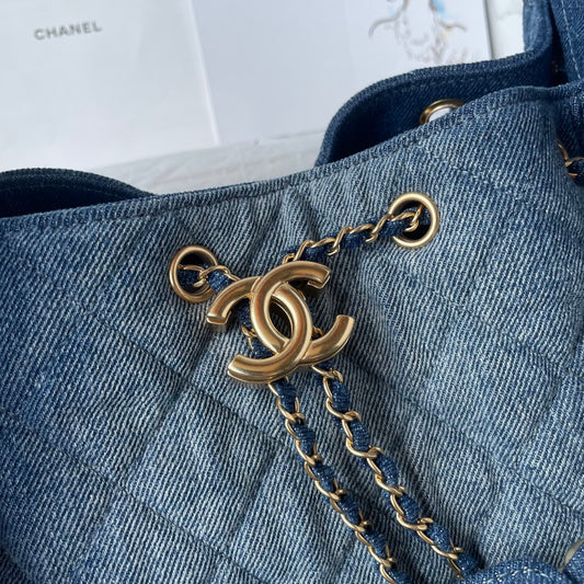 Chanel Quilted Denim Dream Bag