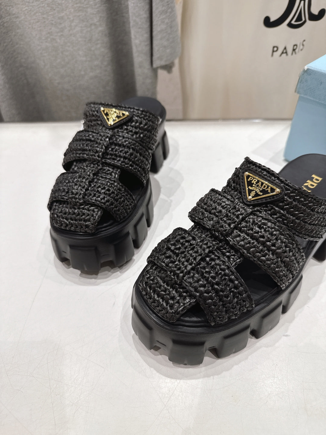 Prada Timeless Elegance Thong Sandals