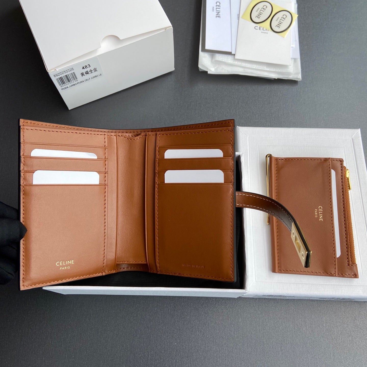 Celine 16 Wallet with Coin Purse in Satinated Calfskin